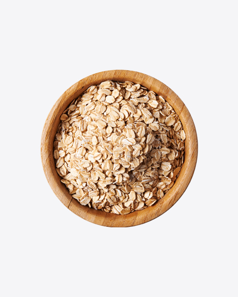 Oat in Wooden Bowl