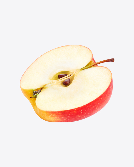 Half of Red Apple PNG