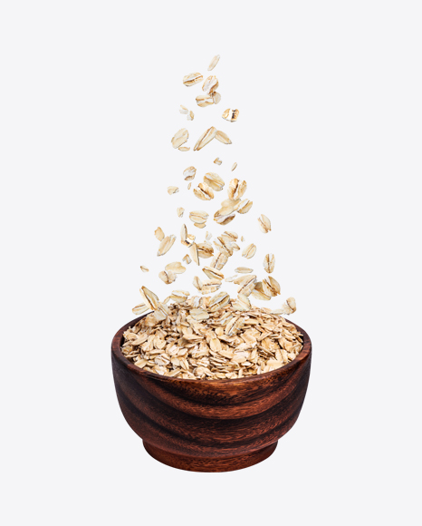 Oat in Wooden Bowl PNG