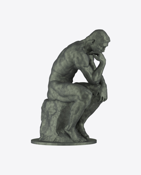 The Thinker Sculpture PNG