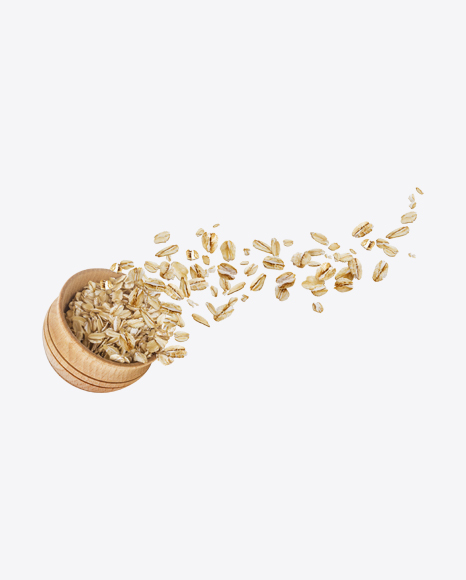Oat in Wooden Bowl PNG