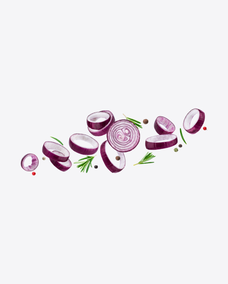 Red Onions Slices w/ Spices PNG