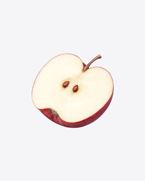 Half of Red Apple PNG