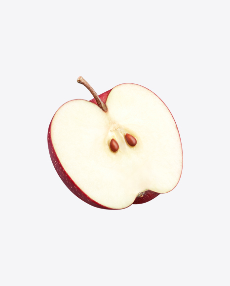 Half of Red Apple PNG