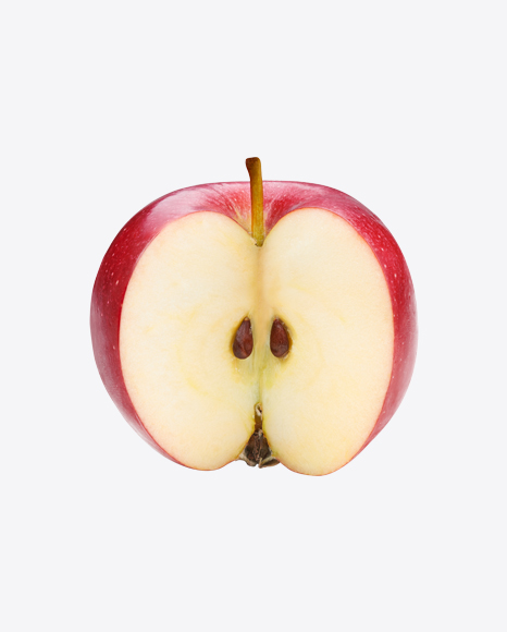 Cutted Red Apple PNG