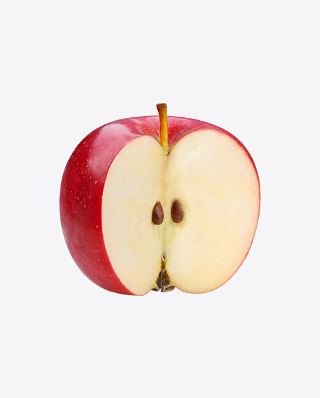 Cutted Red Apple PNG