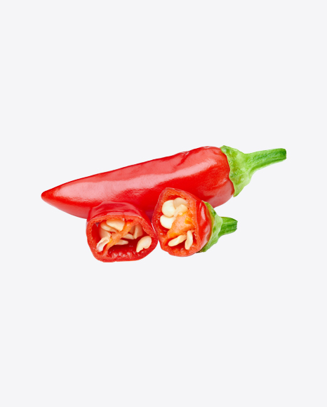 Red Chili Pepper w/ Slices PNG