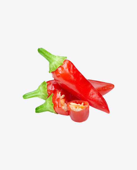 Red Chili Peppers w/ Slices PNG