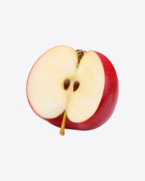 Cutted Red Apple PNG