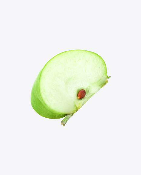 Green Apple Slice PNG
