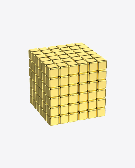 Gold Neodymium Square Magnet Toy