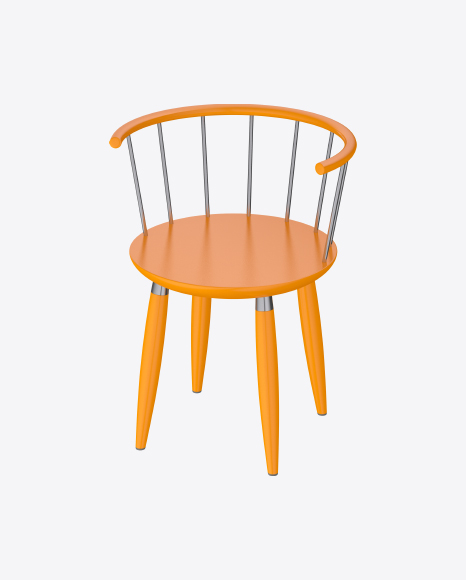 Kids Orange Chair PNG
