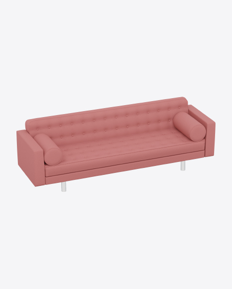 Pink Leather Sofa