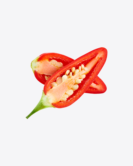 Halfs of Red Chili Pepper PNG