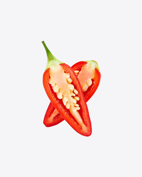 Halfs of Red Chili Pepper PNG