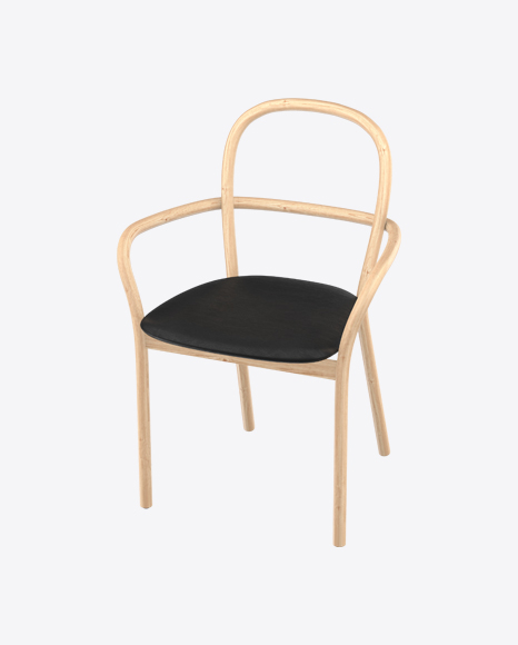 Beige Wooden Chair PNG