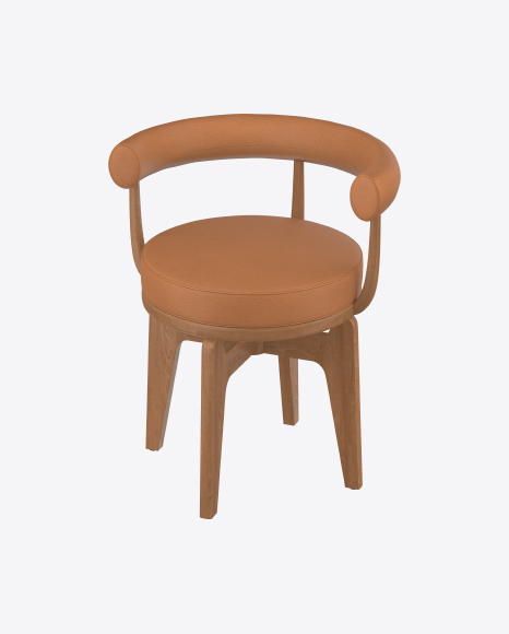 Beige Leather Chair PNG