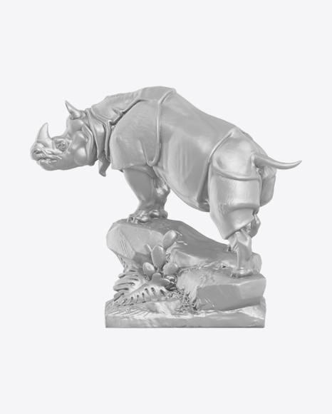 Rhinoceros Sculpture PNG