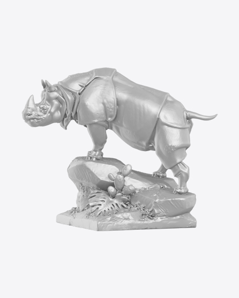 Rhinoceros Sculpture PNG