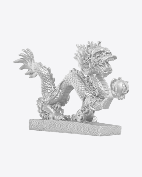 Asian Dragon Statue PNG