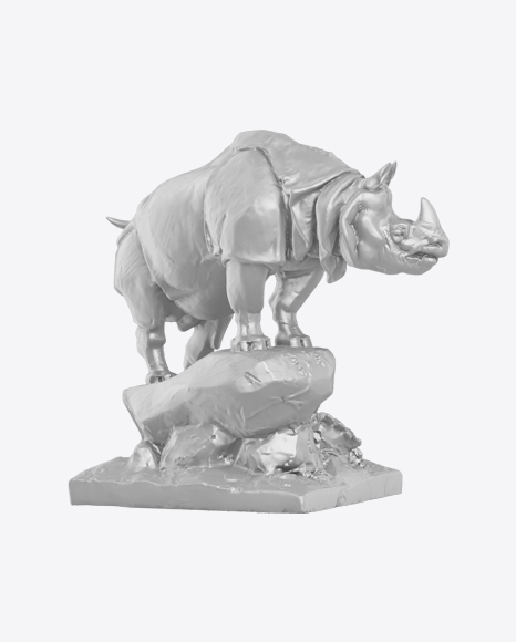 Rhinoceros Sculpture PNG