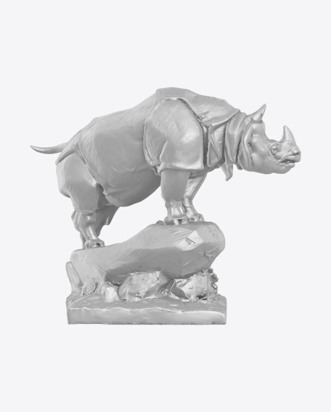 Rhinoceros Sculpture PNG