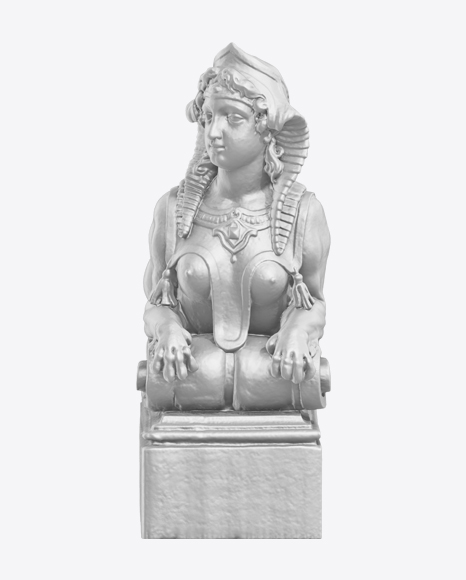 Woman Sphinx Sculpture PNG