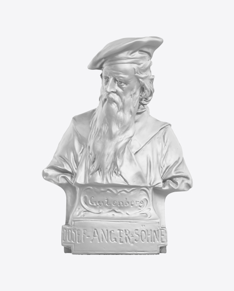Gutenderg Bust PNG
