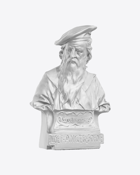 Gutenderg Bust PNG