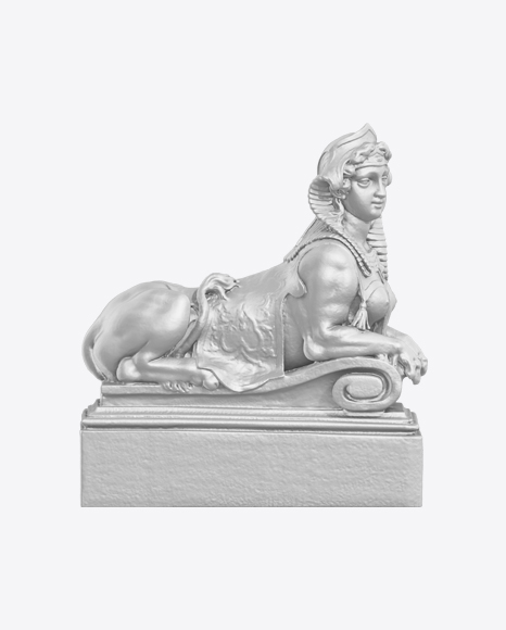 Woman Sphinx Sculpture PNG