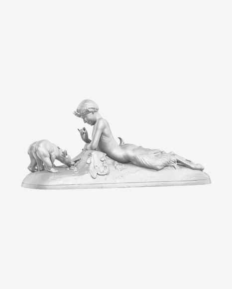 Faun with dogs Sculpture PNG