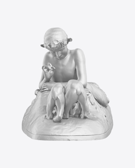 Faun with dogs Sculpture PNG