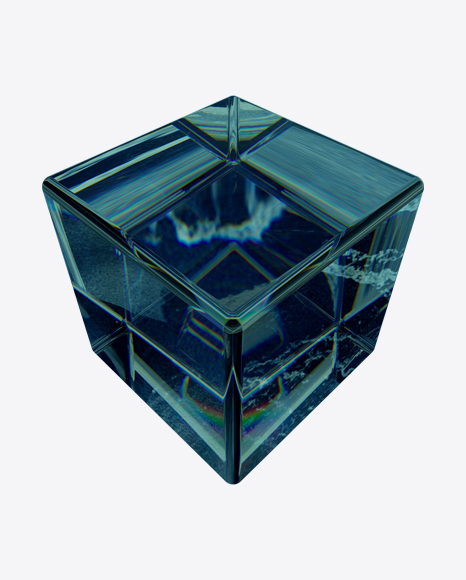 Gray Cube Object PNG