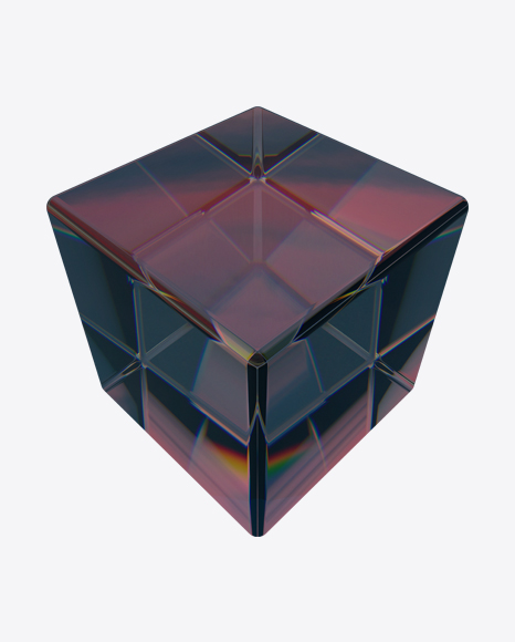 Dark Cube Object PNG