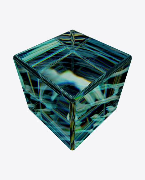 Green Cube Object PNG