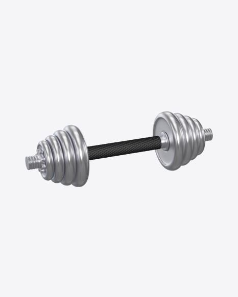 Metallic Dumbbell PNG