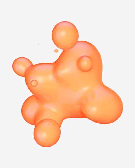 Orange Metaball Element PNG