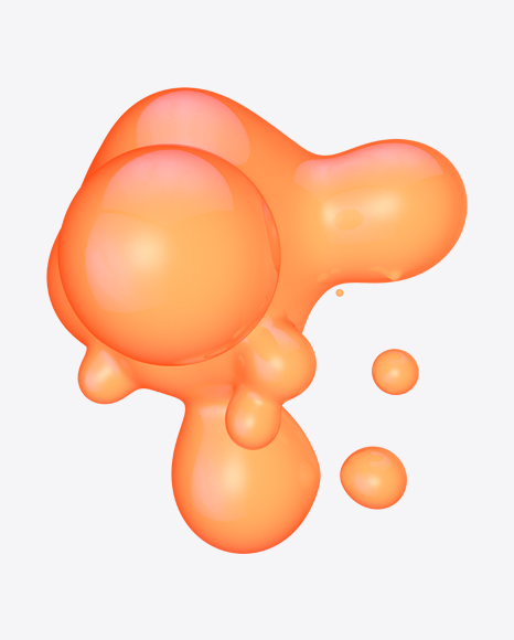 Orange Metaball Element PNG