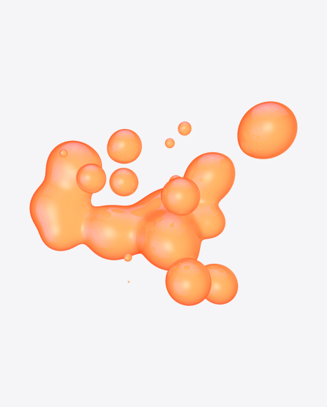 Orange Metaball Element PNG