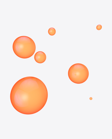 Orange Metaball Element PNG