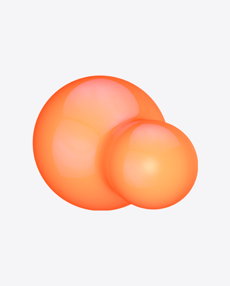 Orange Metaball Element PNG