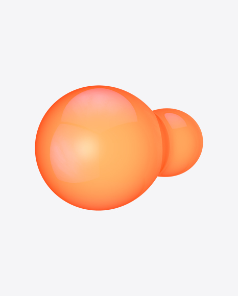 Orange Metaball Element PNG