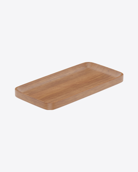 Wooden Serving Tray PNG
