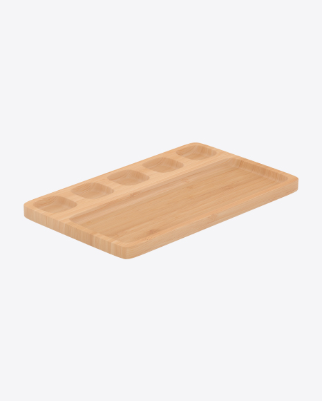 Wooden Serving Tray PNG