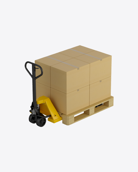 Hand Pallet Truck with Boxes