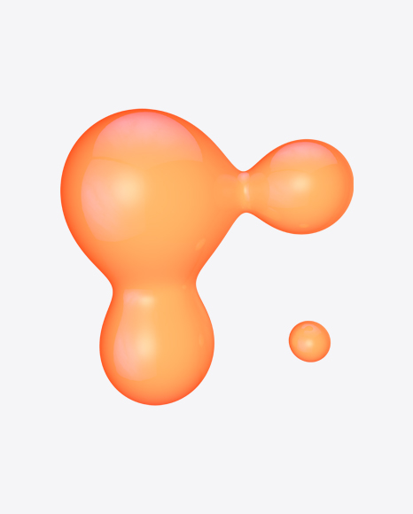 Orange Metaball Element PNG