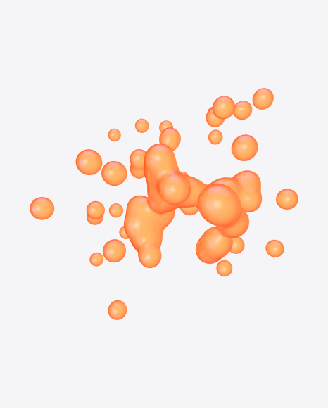 Orange Metaball Element PNG