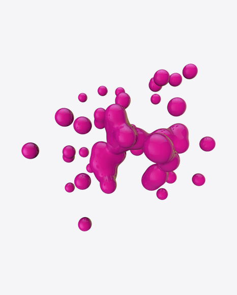 Pink Metaball Element PNG
