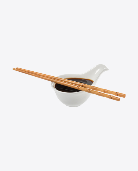 Soy Sauce with Wooden Sticks PNG
