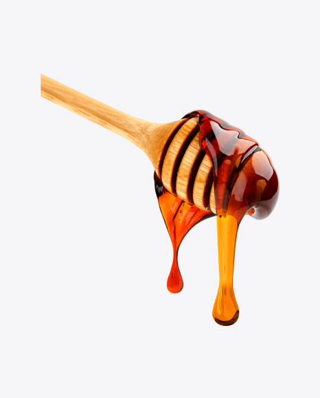 Wooden Dipper w/ Honey PNG